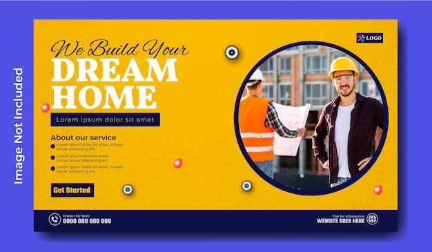 Zbuduj dom swoich marzeń Reklamy Web Banner Design