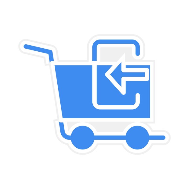 Zdjęcie wektorowe z ikoną koszyka może być używane w sklepie e-commerce