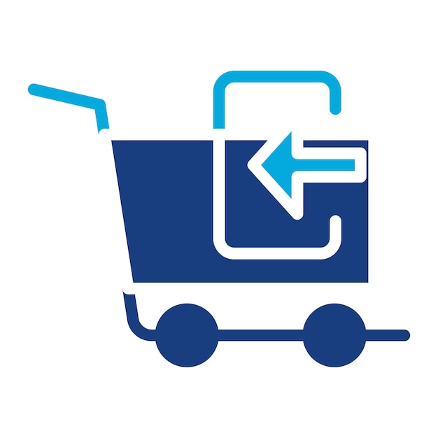 Zdjęcie wektorowe z ikoną koszyka może być używane w sklepie e-commerce