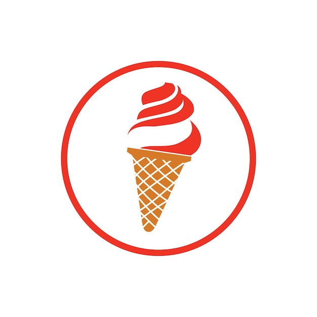 Zdobądź Słodycz Za Pomocą Naszej Ikony Logo Lodów Wektorowych