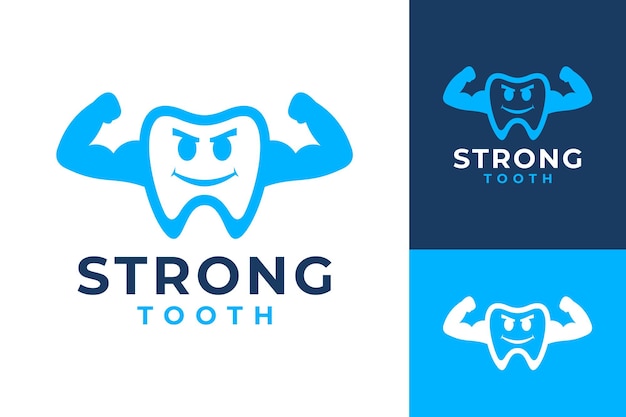 Zdrowe zęby Projekt logo dentysty