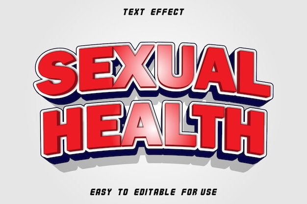 Zdrowie Seksualne Edytowalny Efekt Tekstowy Wytłoczony Nowoczesny Styl