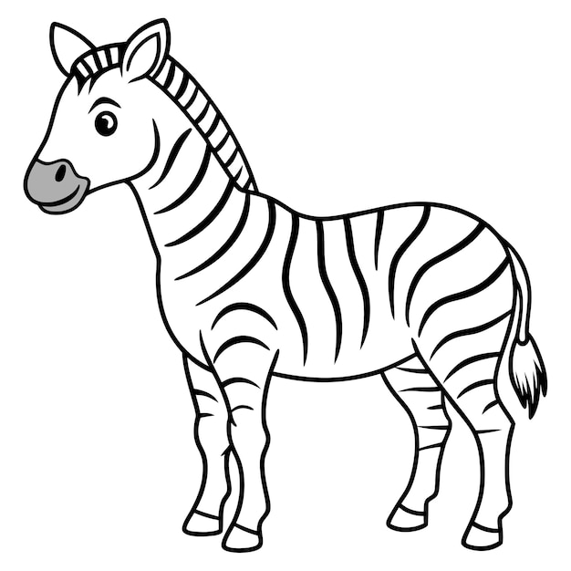 zebra narysowana na białym tle z zebrą na nim