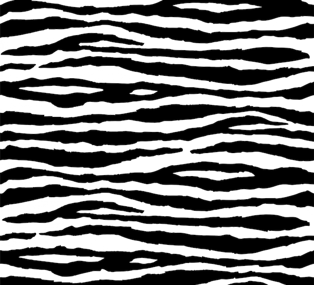 Zebra Stripes czarno-biały wzór Bez szwu