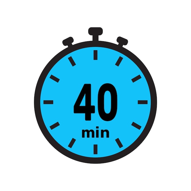 Zegar czterdziestominutowy zegarek stopowiec izolowane ikony symbol zegarka odliczania symbol zegarek minutowy pomiar czasu Chronometr Alarm