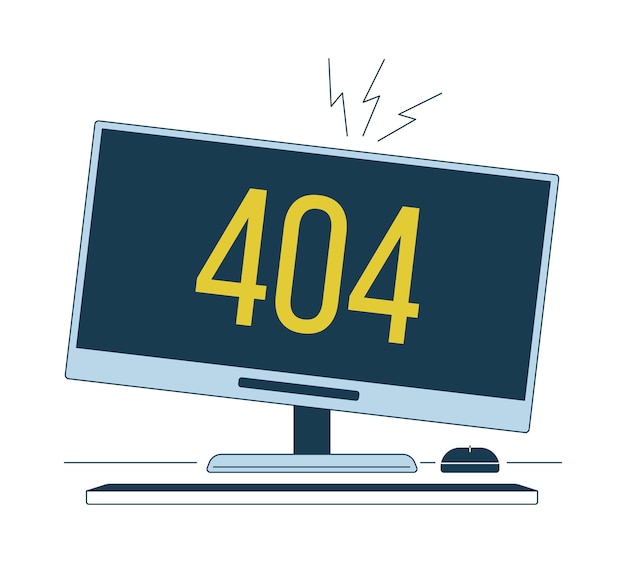 Zepsuty monitor błąd 404 komunikat flash