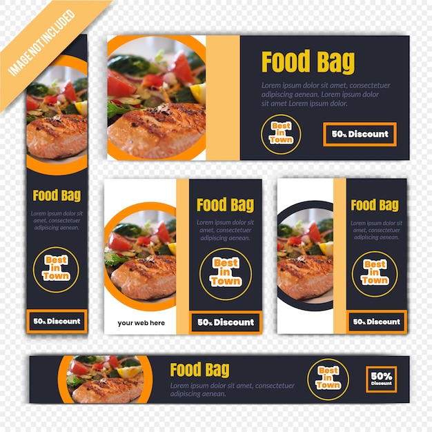 Zestaw Banner Web Food Dla Restauracji