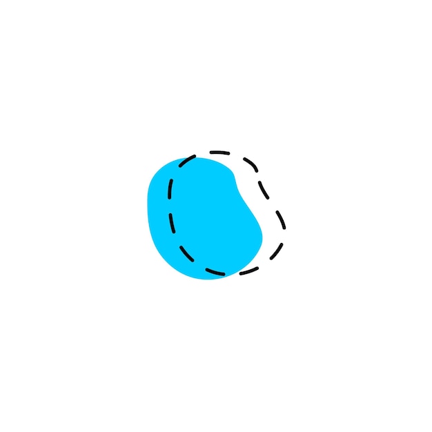 zestaw blob ręczny rysunek element zestaw ilustracja