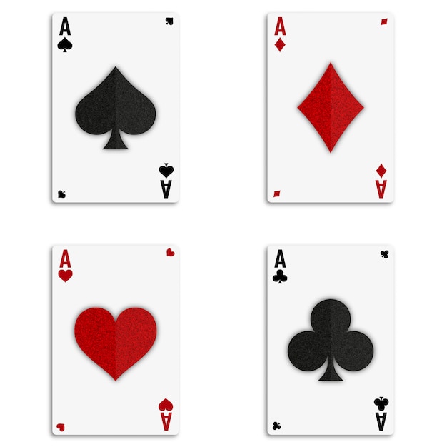 Plik wektorowy zestaw czterech talii kart
