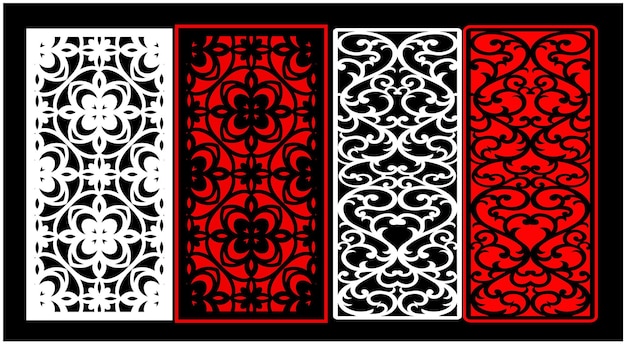 Zestaw dekoracyjnych paneli ściennych Jali design CNC wzór