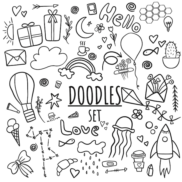 Zestaw doodli