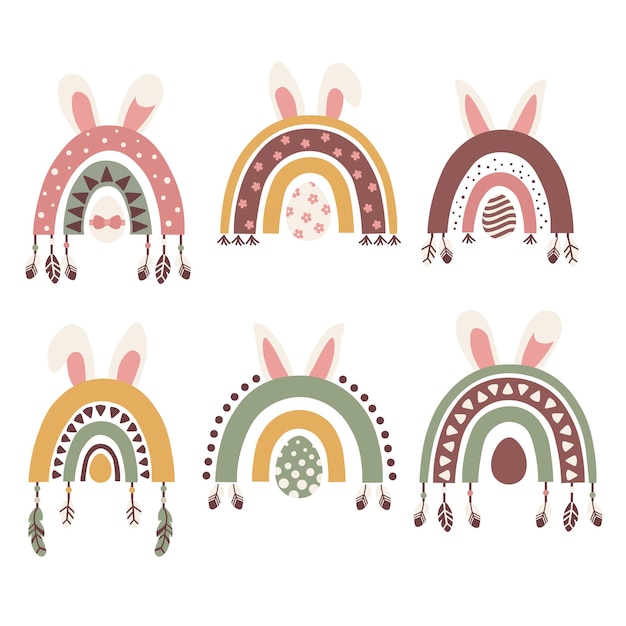 Zestaw Easter Bunny Boho Rainbow