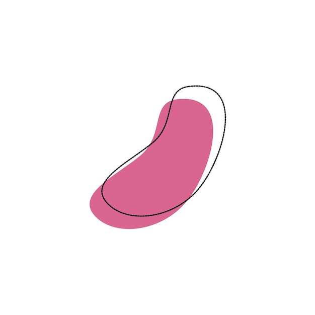 zestaw elementów blob ciemno różowy różowy