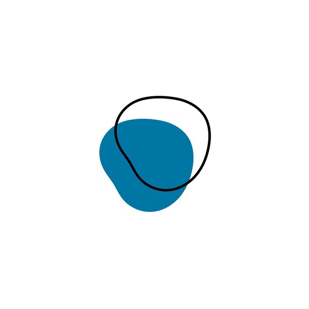 zestaw elementów blob ręcznie narysowany wektor scribble