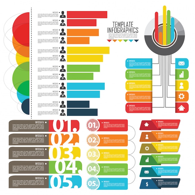 Zestaw Elementów Do Infografika