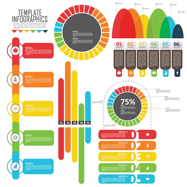 Zestaw Elementów Do Infografika