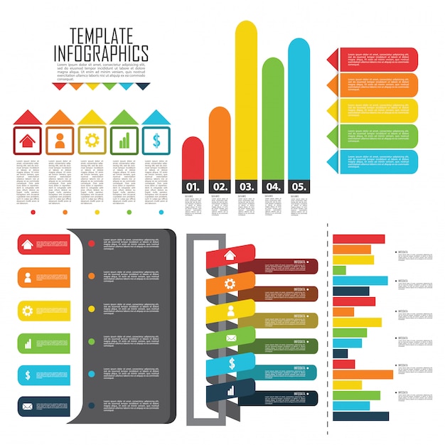 Zestaw Elementów Do Infografika