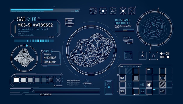 Zestaw elementów infograficznych o badaniu skał