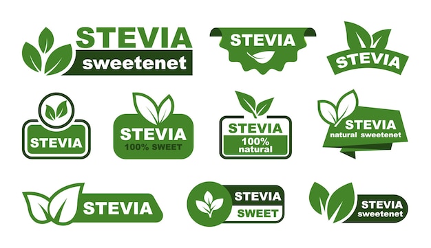 Zestaw Etykiet Stevia Słodzik Stevia Substytut Cukru 100 Naturalna Stewia