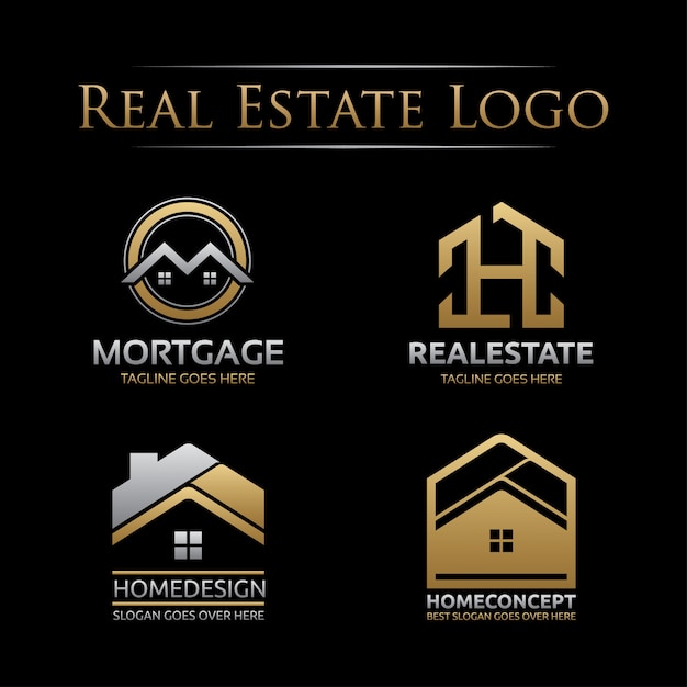 Zestaw Golden Real Estate Logo