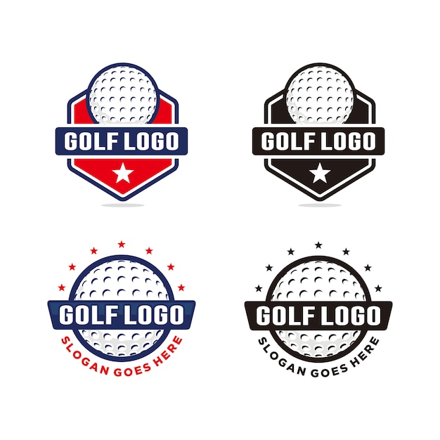 Zestaw Golfowy Logo Szablon