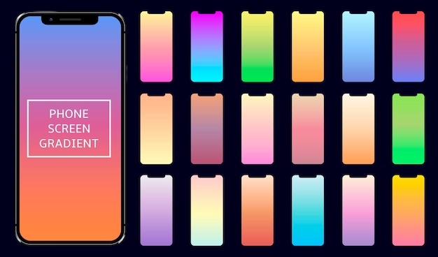 Zestaw Gradientów Ekranu Smartfona