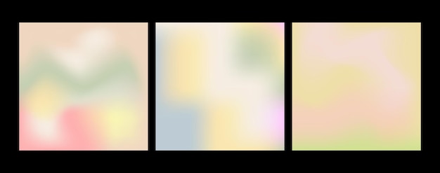 Plik wektorowy zestaw gradientów w pastelowych kolorach zestaw kolorowych tła dla okładek banerów sieci społecznościowych stron internetowych aplikacji kreatywny projekt dla kreatywnego pomysłu