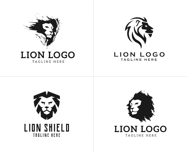 Zestaw Head Logo Design Lion