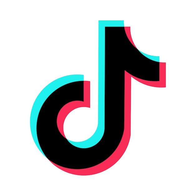 Zestaw ikon aplikacji TikTok Logo mediów społecznościowych Ilustracja wektorowa