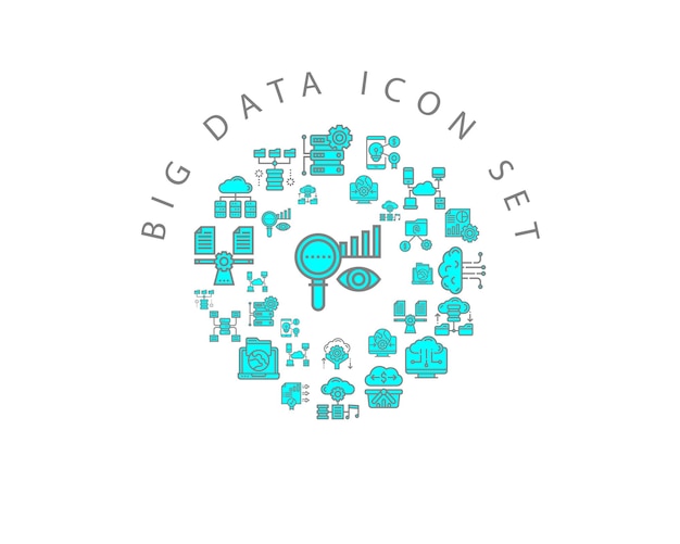 Zestaw Ikon Bigdata