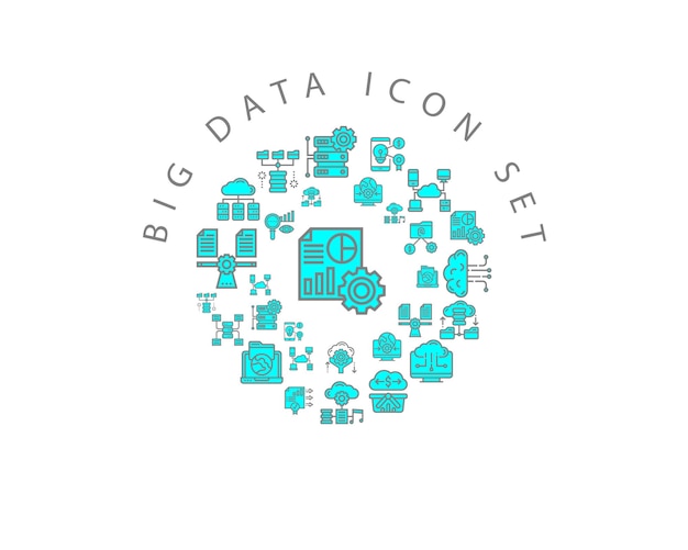 Zestaw Ikon Bigdata