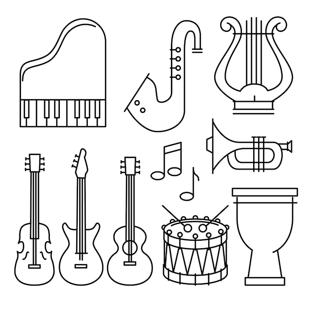 Zestaw Ikon Instrumentów Tropikalnych