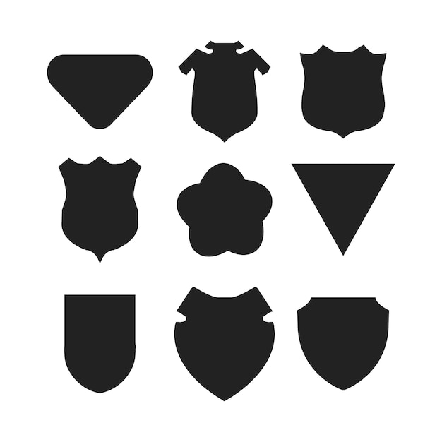 Plik wektorowy zestaw ikon osłon zestaw osłon na odizolowanym tle ochrona