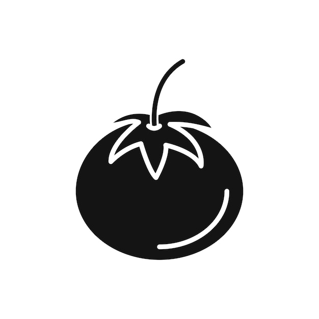 Zestaw ikon pomidorów symbol wektorowy warzyw pomidorów w stylu wypełnionym i zarysowanym