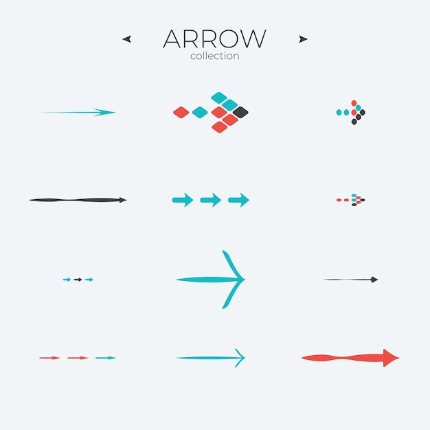 Zestaw Ikon Strzałki Linii Kolekcja Ikon Linii Nowoczesne Symbole Wektorowe