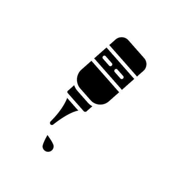 Zestaw ikony butelki z kroplami oleju Symbol wektorowy pipety surowicy Essential w czarnym wypełnionym i zarysowanym stylu Pure Essence Sign