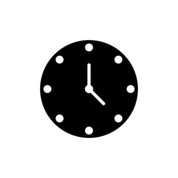Zestaw ikony Clockfive 5 Am lub Pm symbol wektorowy pięć pm znak czasu biurowego w czarnym wypełnionym i zarysowanym stylu