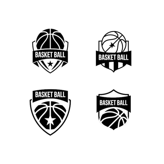 Zestaw Kolekcja Logo Basketball League Badge