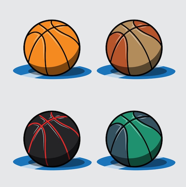 Plik wektorowy zestaw kolekcji do koszykówki