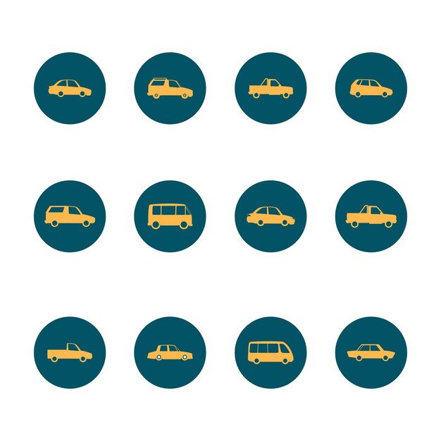 zestaw kolekcji ikon transportu