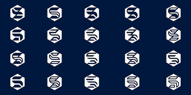 Plik wektorowy zestaw kolekcji logo lletter s z koncepcją kreatywną