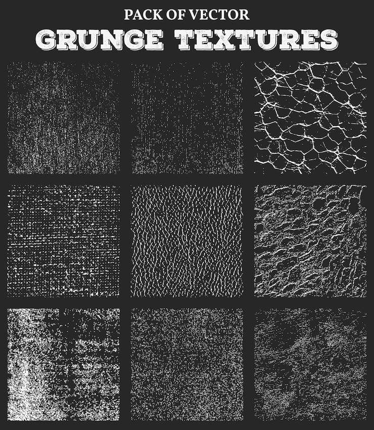 Wektor zestaw kolekcji wektorów tekstur beżowo-grunge