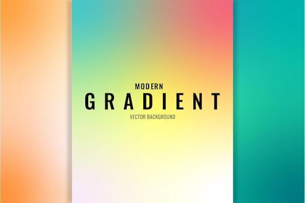 Plik wektorowy zestaw kolorowych i żywych abstrakcyjnych szablonów tła gradientowego