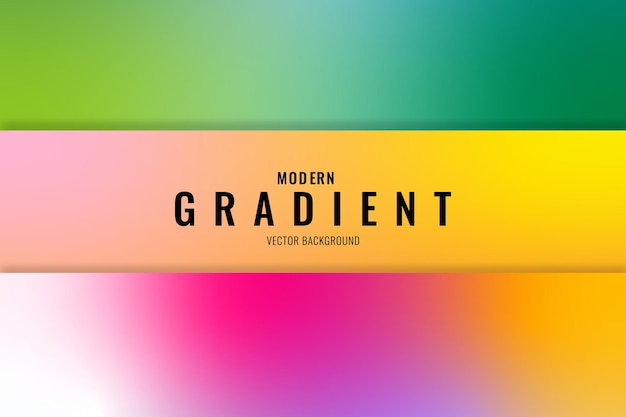 Plik wektorowy zestaw kolorowych i żywych abstrakcyjnych szablonów tła gradientowego