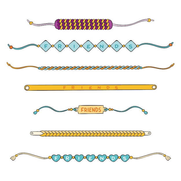 Zestaw Kolorowych Pasków Przyjaźni
