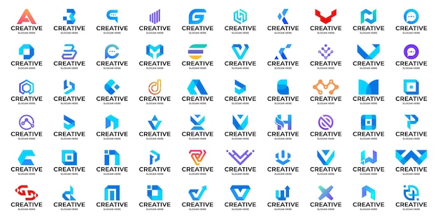Zestaw Kreatywnego Projektowania Logo Od Litery A Do Z