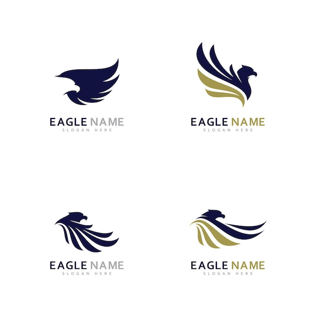 Zestaw Kreatywnych Ilustracji Wektorowych Logo Eagle