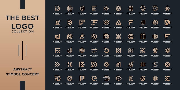 Zestaw kreatywnych kolekcji inicjały litery monogram az szablon projektu logo