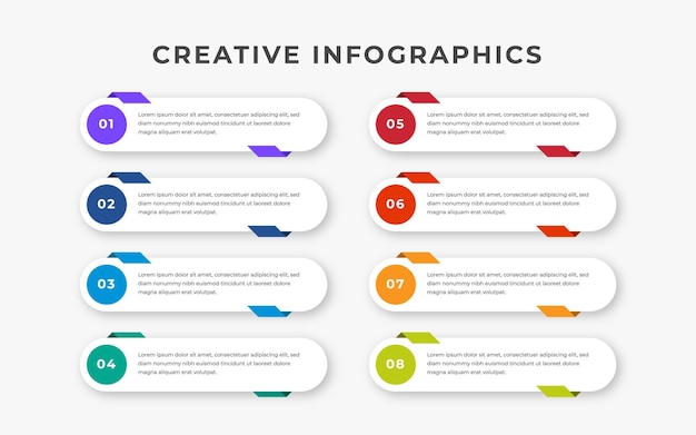 Zestaw Kreatywnych Nowoczesnych Szablonów Infografik