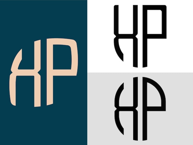 Zestaw Kreatywnych Początkowych Liter Xp Logo Designs